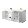 Custom image for White with Satin Bronze Trim / Giotto Quartz / No Mirror