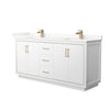 Custom image for White with Satin Bronze Trim / Giotto Quartz / No Mirror