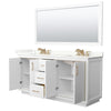 Custom image for White with Satin Bronze Trim / Giotto Quartz / 70