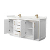 Custom image for White with Satin Bronze Trim / White Quartz / No Mirror