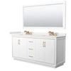 Custom image for White with Satin Bronze Trim / White Quartz / 70