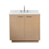 Custom image for Light Straw with Brushed Nickel Trim / Carrara Cultured Marble / No Mirror