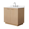 Custom image for Light Straw with Brushed Nickel Trim / Carrara Cultured Marble / No Mirror