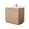 Custom image for Light Straw with Brushed Nickel Trim / White Cultured Marble / No Mirror