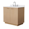 Custom image for Light Straw with Brushed Nickel Trim / White Cultured Marble / No Mirror
