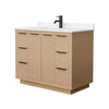 Custom image for Light Straw with Matte Black Trim / Carrara Cultured Marble / No Mirror