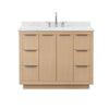 Custom image for Light Straw with Brushed Nickel Trim / Carrara Cultured Marble / No Mirror