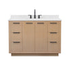 Custom image for Light Straw with Matte Black Trim / Carrara Cultured Marble / No Mirror