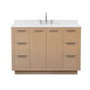 Custom image for Light Straw with Brushed Nickel Trim / Carrara Cultured Marble / No Mirror