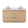 Custom image for Light Straw with Matte Black Trim / Carrara Cultured Marble / No Mirror