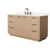 Custom image for Light Straw with Matte Black Trim / Carrara Cultured Marble / No Mirror