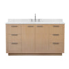 Custom image for Light Straw with Brushed Nickel Trim / Carrara Cultured Marble / No Mirror