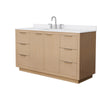 Custom image for Light Straw with Brushed Nickel Trim / White Cultured Marble / No Mirror