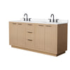 Custom image for Light Straw with Matte Black Trim / Carrara Cultured Marble / No Mirror