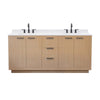 Custom image for Light Straw with Matte Black Trim / White Cultured Marble / No Mirror