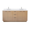 Custom image for Light Straw with Brushed Nickel Trim / Carrara Cultured Marble / No Mirror