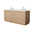 Custom image for Light Straw with Brushed Nickel Trim / Carrara Cultured Marble / No Mirror
