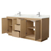 Custom image for Light Straw with Brushed Nickel Trim / Giotto Quartz / No Mirror