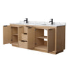Custom image for Light Straw with Matte Black Trim / White Carrara Marble / No Mirror