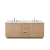 Custom image for Light Straw with Brushed Nickel Trim / Carrara Cultured Marble / No Mirror