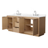 Custom image for Light Straw with Brushed Nickel Trim / Carrara Cultured Marble / No Mirror