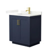Custom image for Dark Blue with Brushed Gold Trim / Giotto Quartz / No Mirror