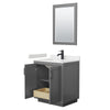 Custom image for Dark Gray with Matte Black Trim / Carrara Cultured Marble / 24
