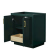 Custom image for Green with Brushed Gold Trim / No Mirror