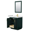 Custom image for Green with Brushed Gold Trim / White Cultured Marble / 24