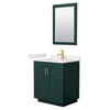 Custom image for Green with Brushed Gold Trim / White Quartz / 24