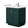 Custom image for Green with Brushed Nickel Trim / Carrara Cultured Marble / No Mirror