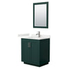 Custom image for Green with Brushed Nickel Trim / White Quartz / 24