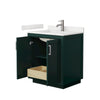 Custom image for Green with Brushed Nickel Trim / White Quartz / No Mirror