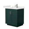 Custom image for Green with Brushed Nickel Trim / White Quartz / No Mirror