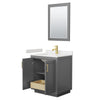 Custom image for Dark Gray with Brushed Gold Trim / Carrara Cultured Marble / 24