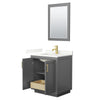 Custom image for Dark Gray with Brushed Gold Trim / Giotto Quartz / 24