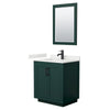 Custom image for Green with Matte Black Trim / White Quartz / 24