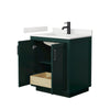 Custom image for Green with Matte Black Trim / White Quartz / No Mirror
