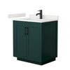 Custom image for Green with Matte Black Trim / White Quartz / No Mirror