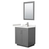 Custom image for Dark Gray with Brushed Nickel Trim / Carrara Cultured Marble / 24
