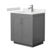 Custom image for Dark Gray with Brushed Nickel Trim / Carrara Cultured Marble / No Mirror