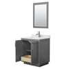 Custom image for Dark Gray with Brushed Nickel Trim / White Carrara Marble / 24