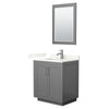 Custom image for Dark Gray with Brushed Nickel Trim / Giotto Quartz / 24