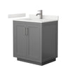 Custom image for Dark Gray with Brushed Nickel Trim / White Quartz / No Mirror