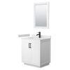 Custom image for White with Matte Black Trim / White Cultured Marble / 24