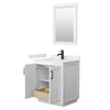 Custom image for White with Matte Black Trim / White Quartz / 24
