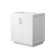 Custom image for White with Brushed Gold Trim / No Mirror