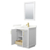 Custom image for White with Brushed Gold Trim / Giotto Quartz / 24