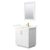 Custom image for White with Brushed Gold Trim / Giotto Quartz / 24