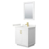 Custom image for White with Brushed Gold Trim / White Quartz / 24